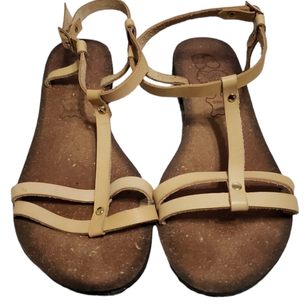 Modern Rebel Leather Sandals, Size 8